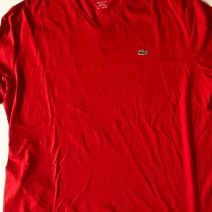 Lacoste xl red v neck